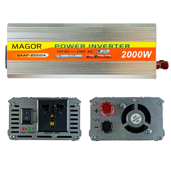 MAGOR Power Inverter 12V/220V - 2000W - 4AMP